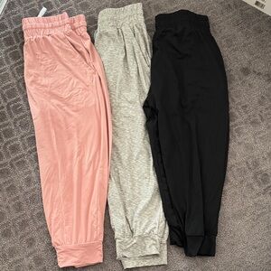 Jogger Capri Pants Set - Pink, Gray, and Black